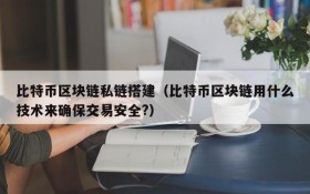 比特币区块链私链搭建(比特币区块链用什么技术来确保交易安全?)