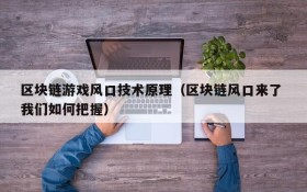区块链游戏风口技术原理(区块链风口来了 我们如何把握)