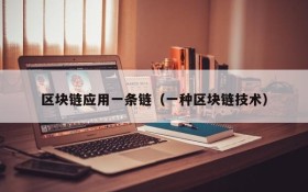 区块链应用一条链(一种区块链技术)