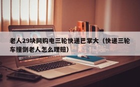 老人29块网购电三轮快递巴掌大(快递三轮车撞倒老人怎么理赔)