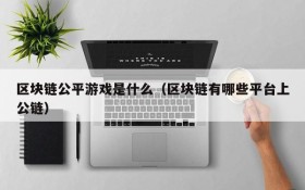 区块链公平游戏是什么（区块链有哪些平台上公链）