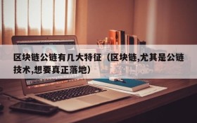 区块链公链有几大特征(区块链,尤其是公链技术,想要真正落地)