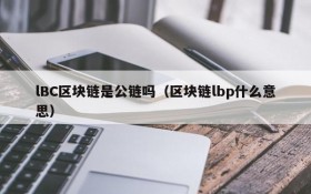 lBC区块链是公链吗(区块链lbp什么意思)