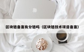 区块链备案有分链吗（区块链技术项目备案）